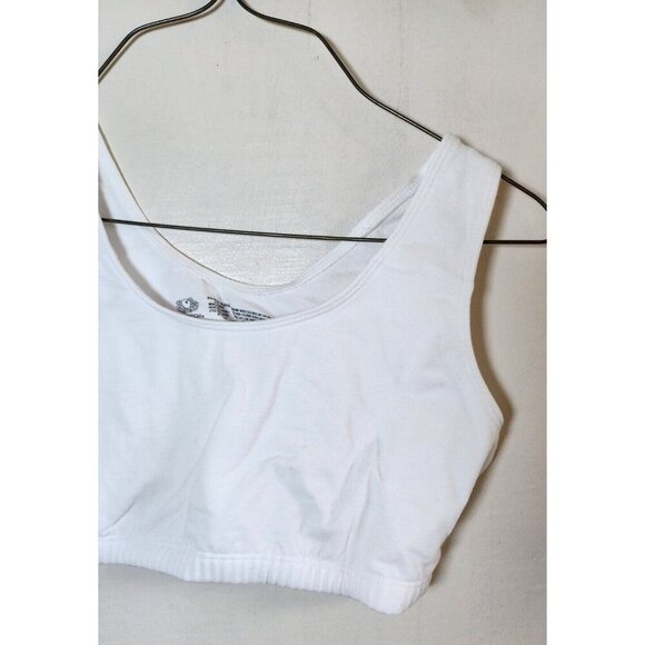 New Fruit of the Loom Women's White Wide Strap Sheer Sports Bra Size 36 - Picture 2 of 5